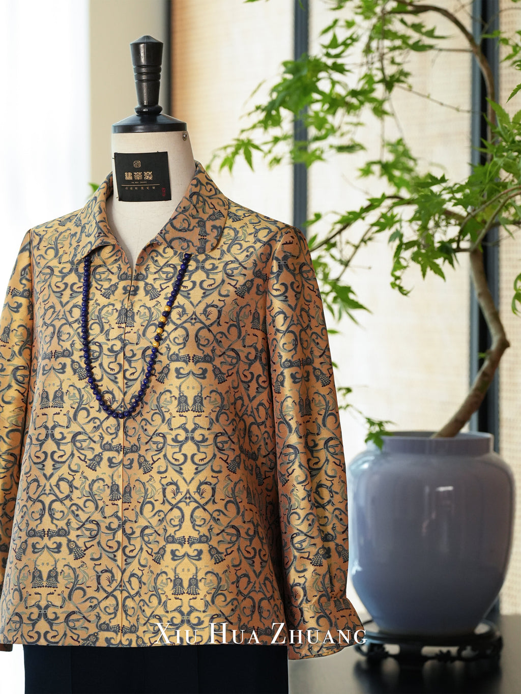 Shu Brocade·Naples Yellow Jacquard Top 绣华莊