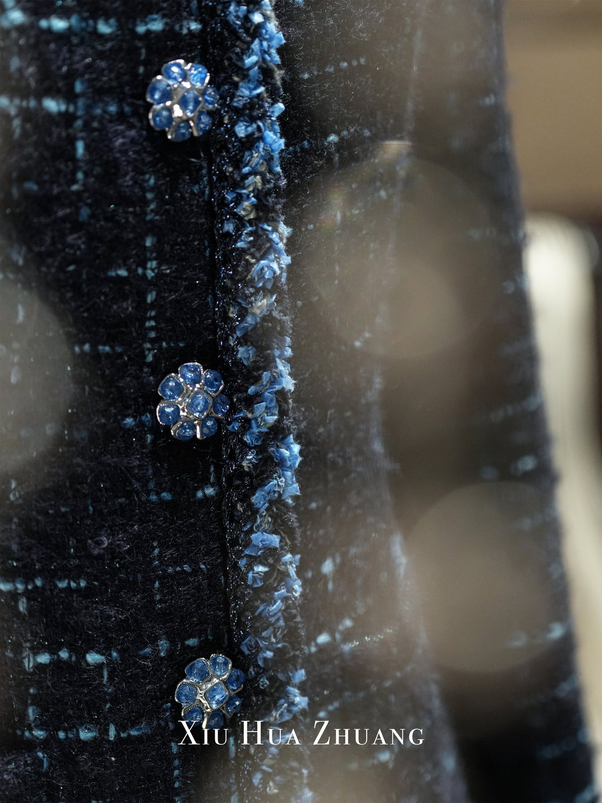 Moon Tweed·Starlit Midnight Blue Jacket 绣华莊