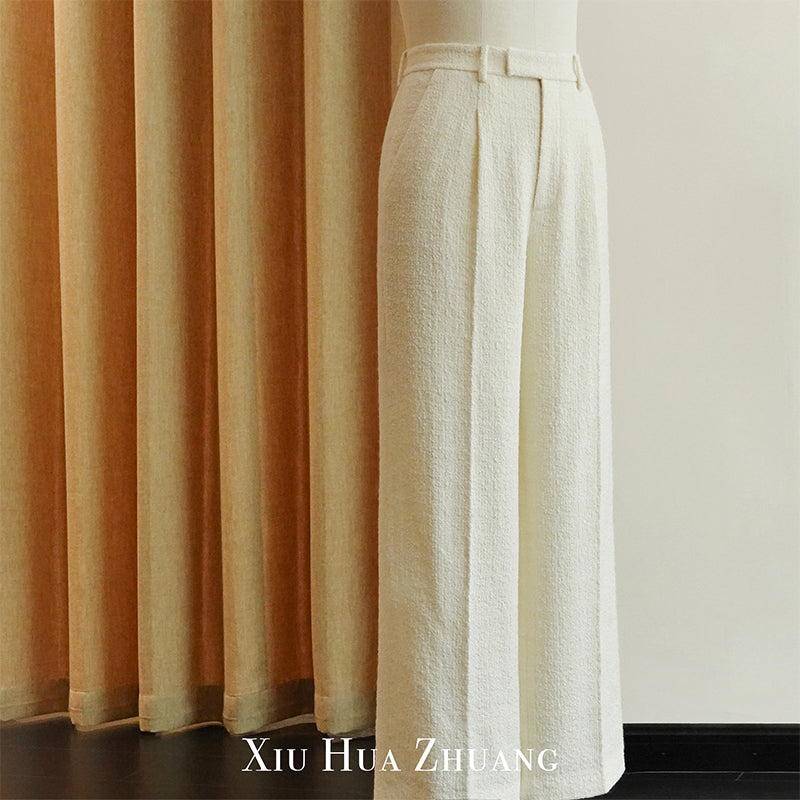奶昔白色进口粗花呢夹克套装X23161 My Store