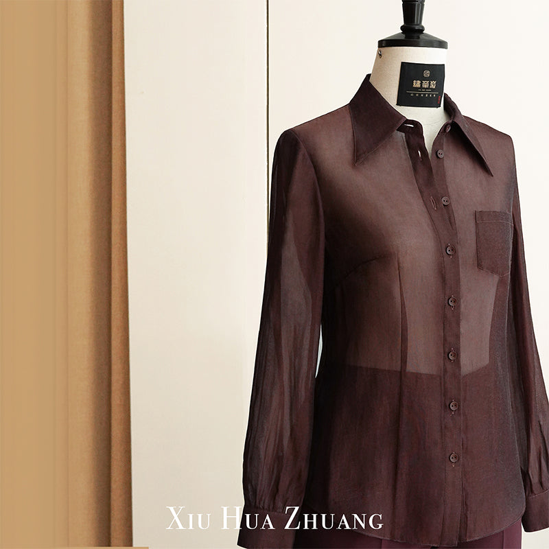 绛紫色精纺羊毛西服套装X2229H My Store