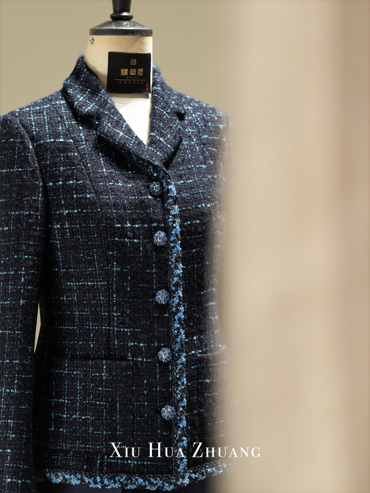 Moon Tweed·Starlit Midnight Blue Jacket 绣华莊