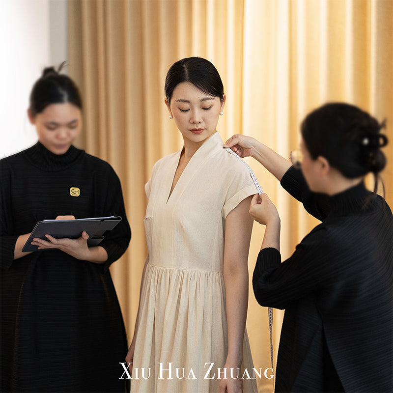 繁星·意大利进口羊毛银丝刺绣连衣裙X24043 My Store