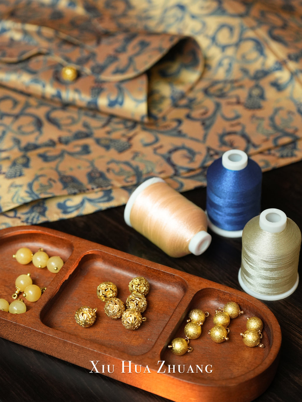 Shu Brocade·Naples Yellow Jacquard Top 绣华莊