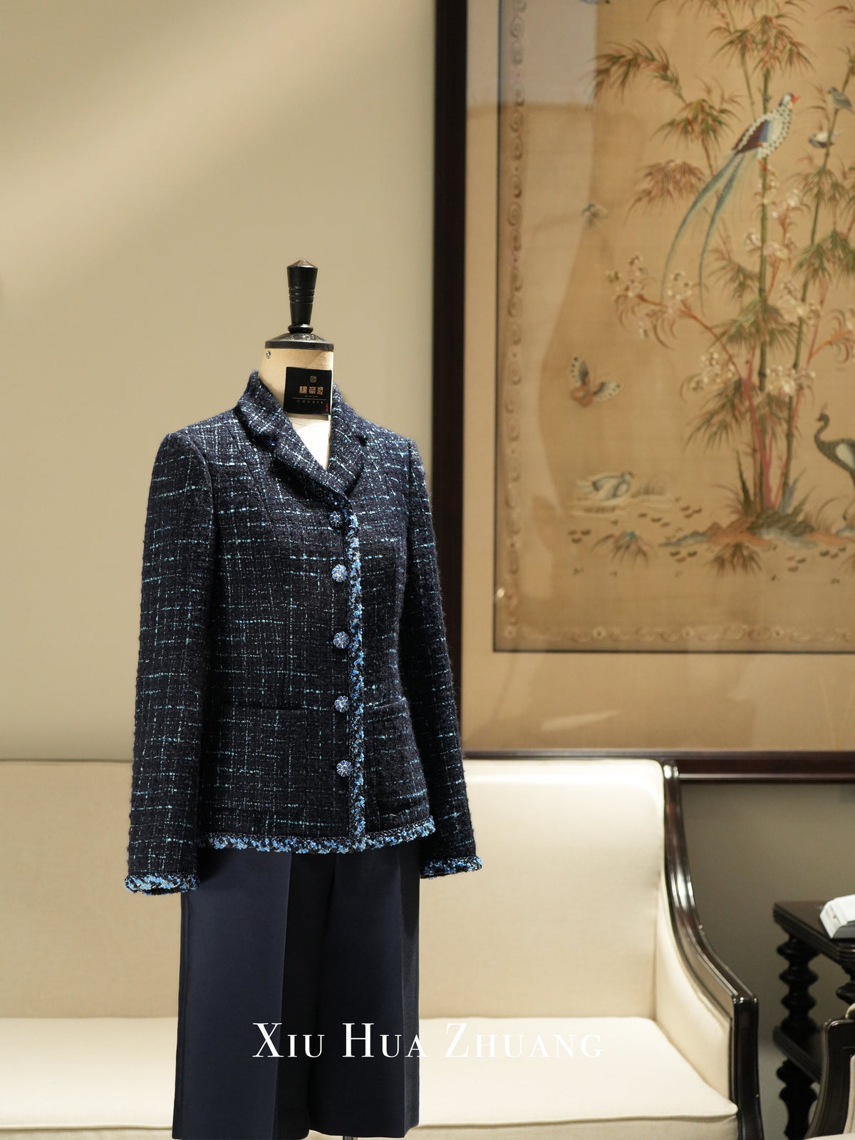 Moon Tweed·Starlit Midnight Blue Jacket 绣华莊