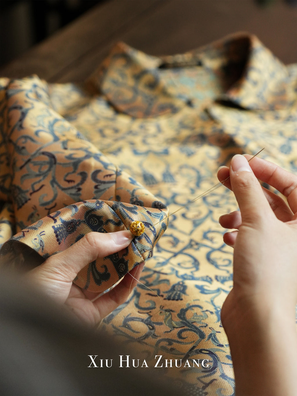 Shu Brocade·Naples Yellow Jacquard Top 绣华莊