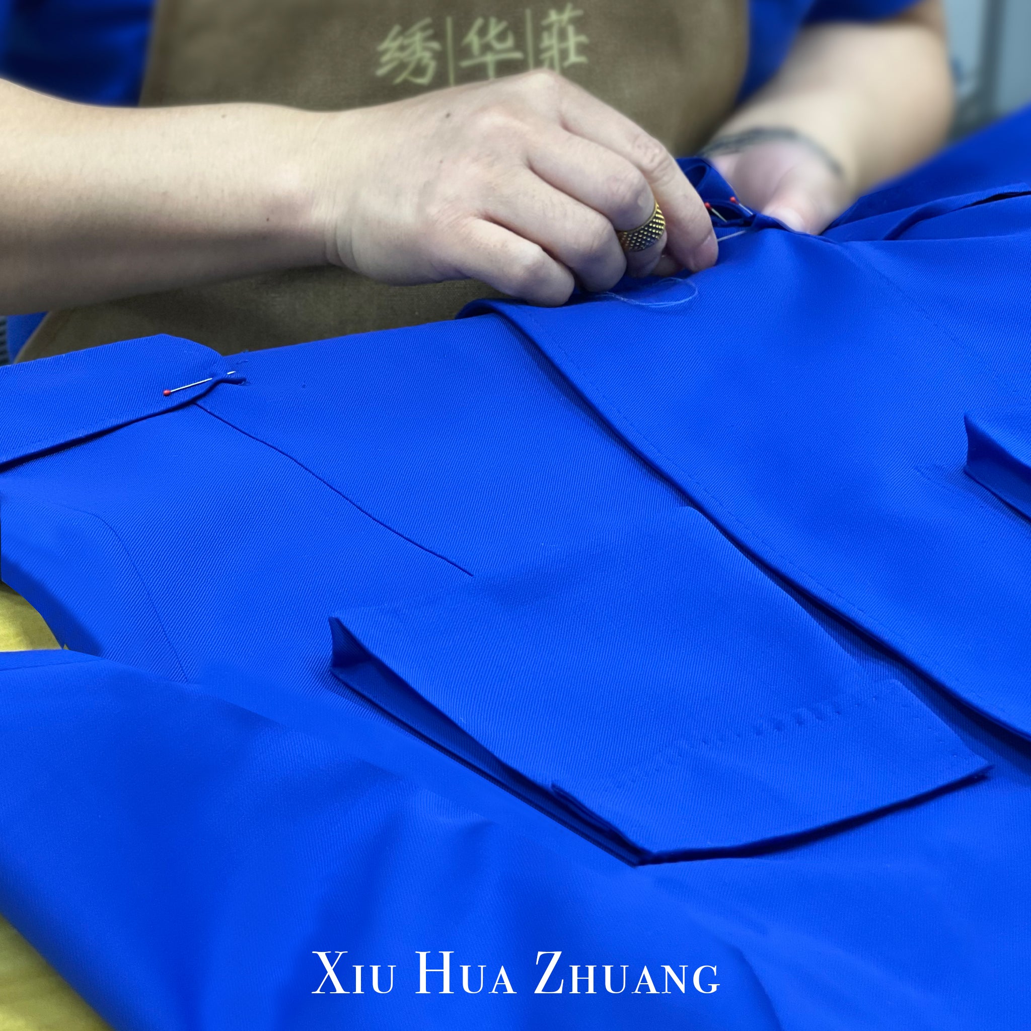 靛蓝色羊毛中山装X2230H My Store